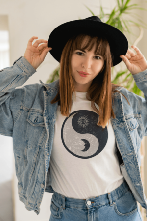 Yin Yang Sun Moon T-Shirt Design